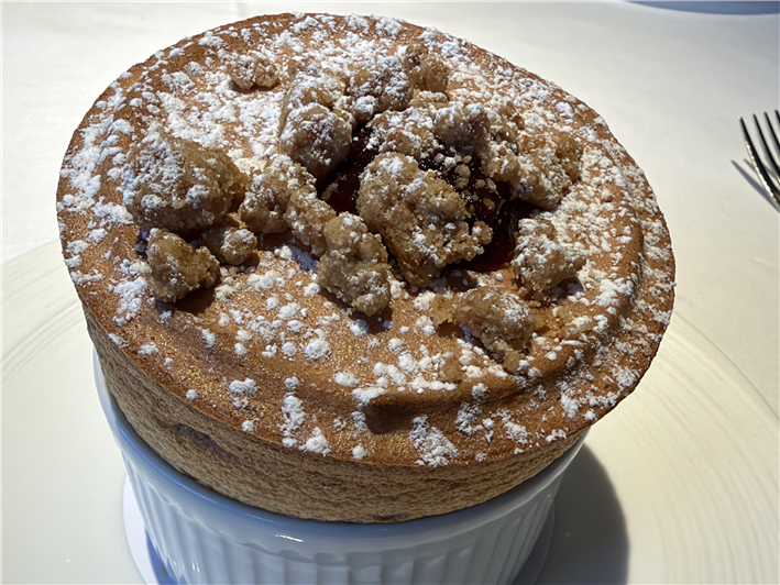 apple and blackbery souffle